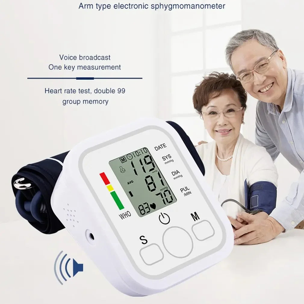 Digital Arm Blood Pressure Monitor – LCD Portable BP Meter