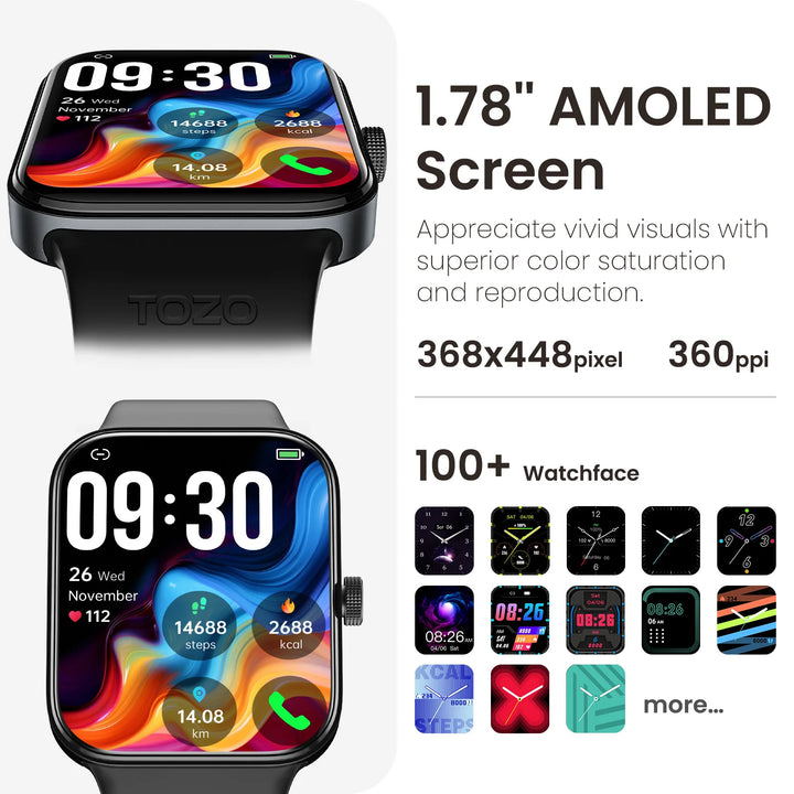 TOZO S4 AcuFit Smartwatch 1.78" AMOLED Screen