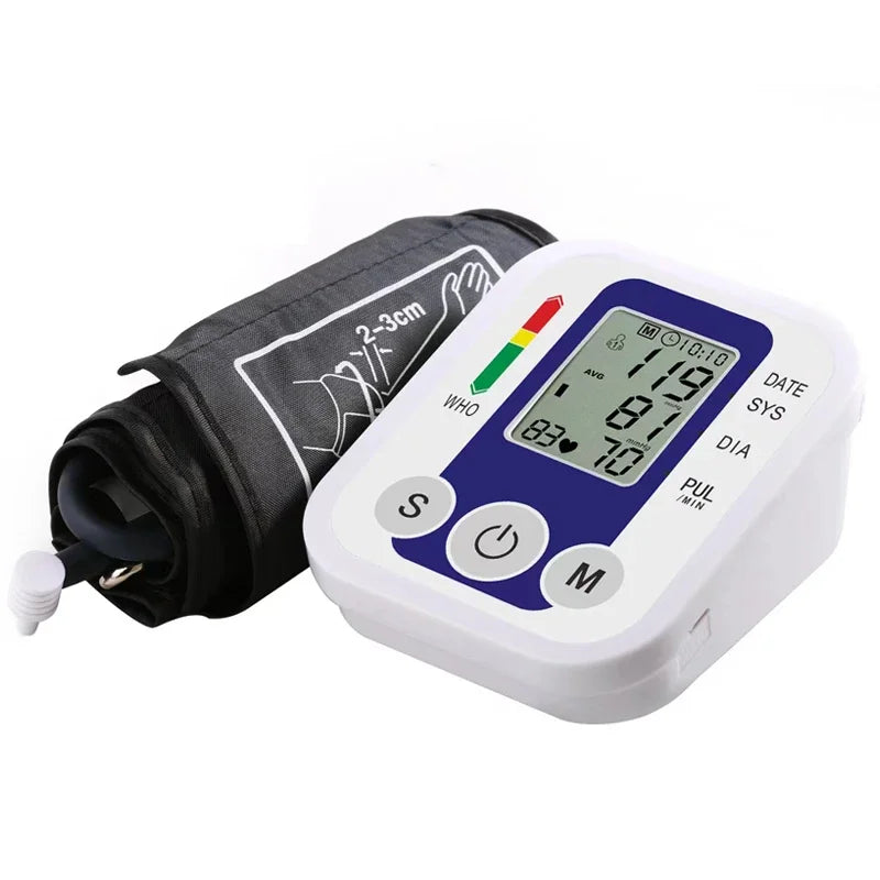 Digital Upper Arm Blood Pressure Monitor – Portable Automatic Tonometer