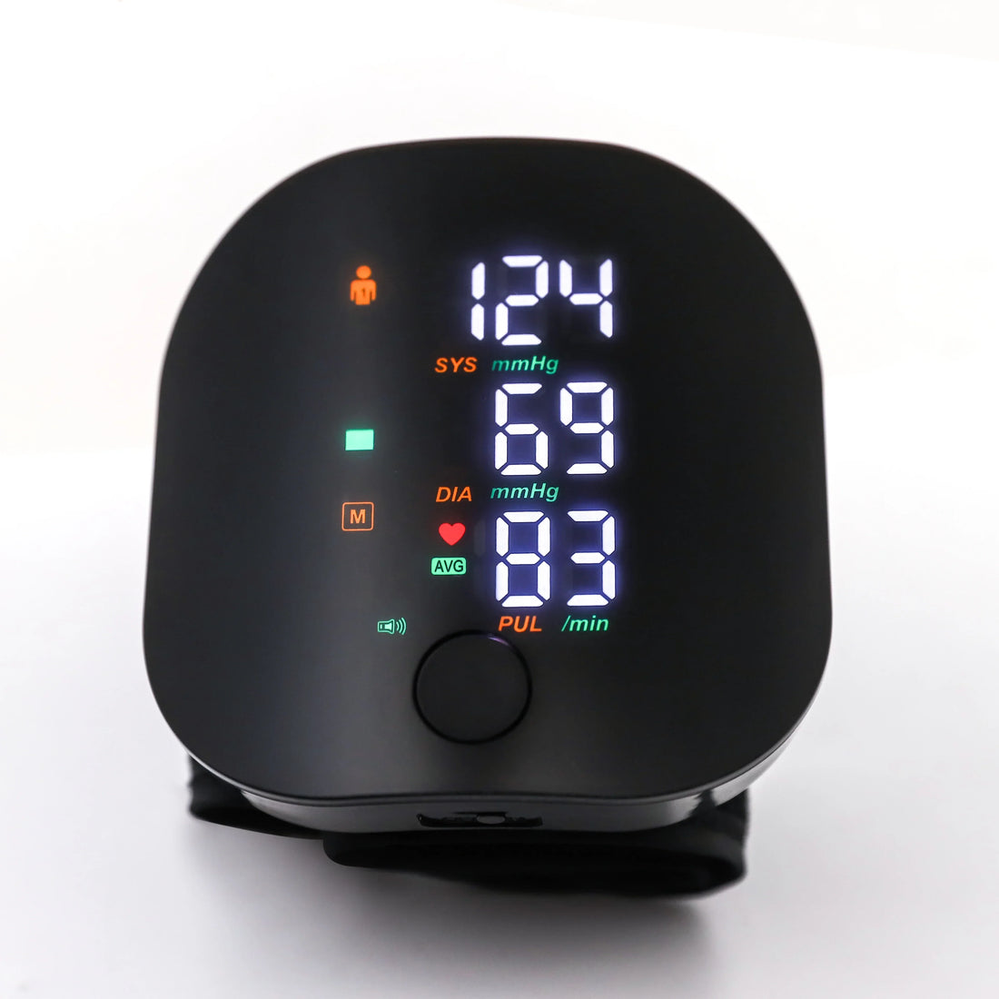 LED Rechargeable Wrist Blood Pressure Monitor – Multilingual Voice Broadcast