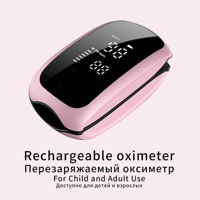 Rechargeable Finger Pulse Oximeter – Digital SpO2 & Heart Rate Monitor
