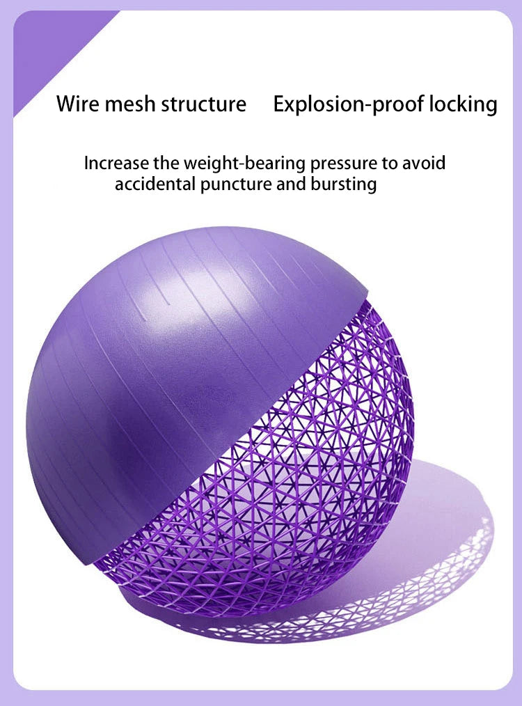 Anti-Burst Yoga & Pilates Ball – 25/55/75cm Fitness Sculpting Ball