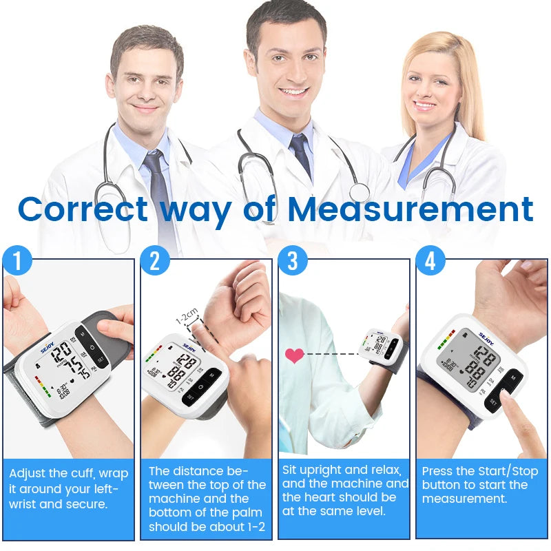 SEJOY Digital Wrist Blood Pressure Monitor