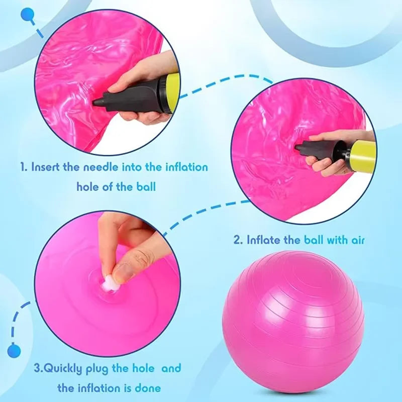 Anti-Burst Yoga & Pilates Ball – 25/55/75cm Fitness Sculpting Ball