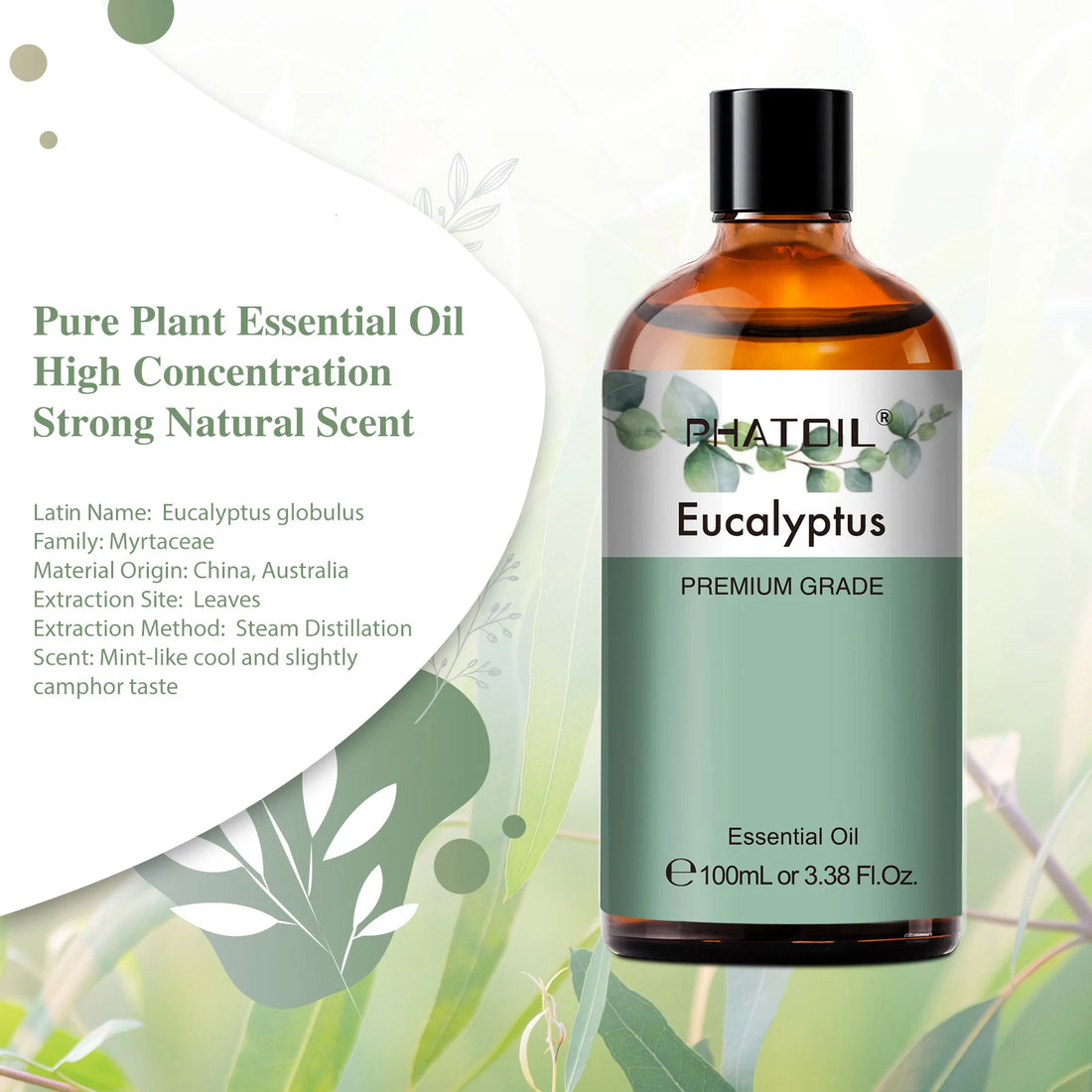 PHATOIL 100ml Essential Oil – Natural Plant Aromatherapy Fragrance
