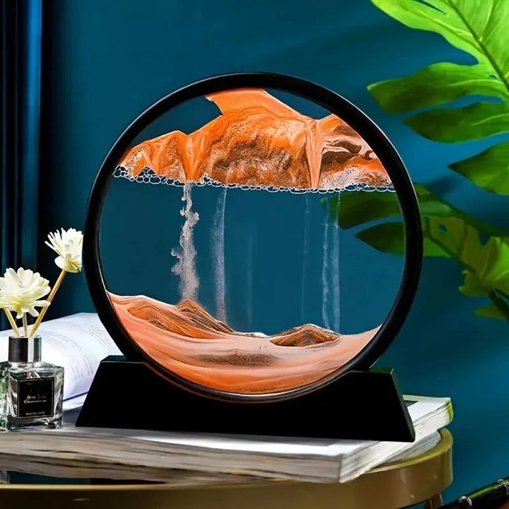3D Quicksand Hourglass – Moving Sand Art Sculpture for Home & Office Decor