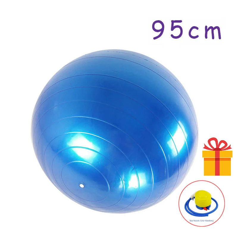 PVC Yoga Exercise Ball – Anti-Burst Balance Fitness Ball (45–95cm)