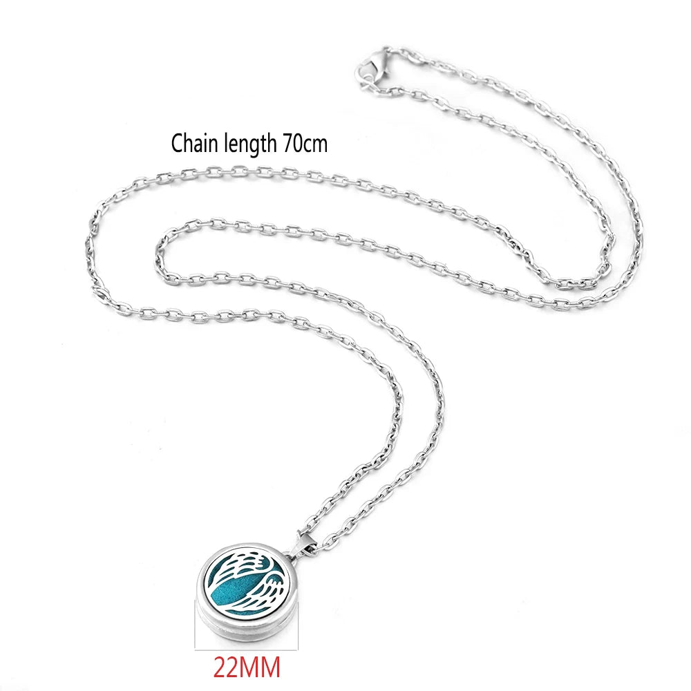 Essential Oil Diffuser Necklace – Stainless Steel Locket Pendant