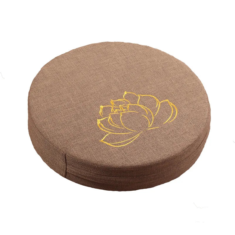 40x6cm Linen Meditation Cushion & Yoga Mat