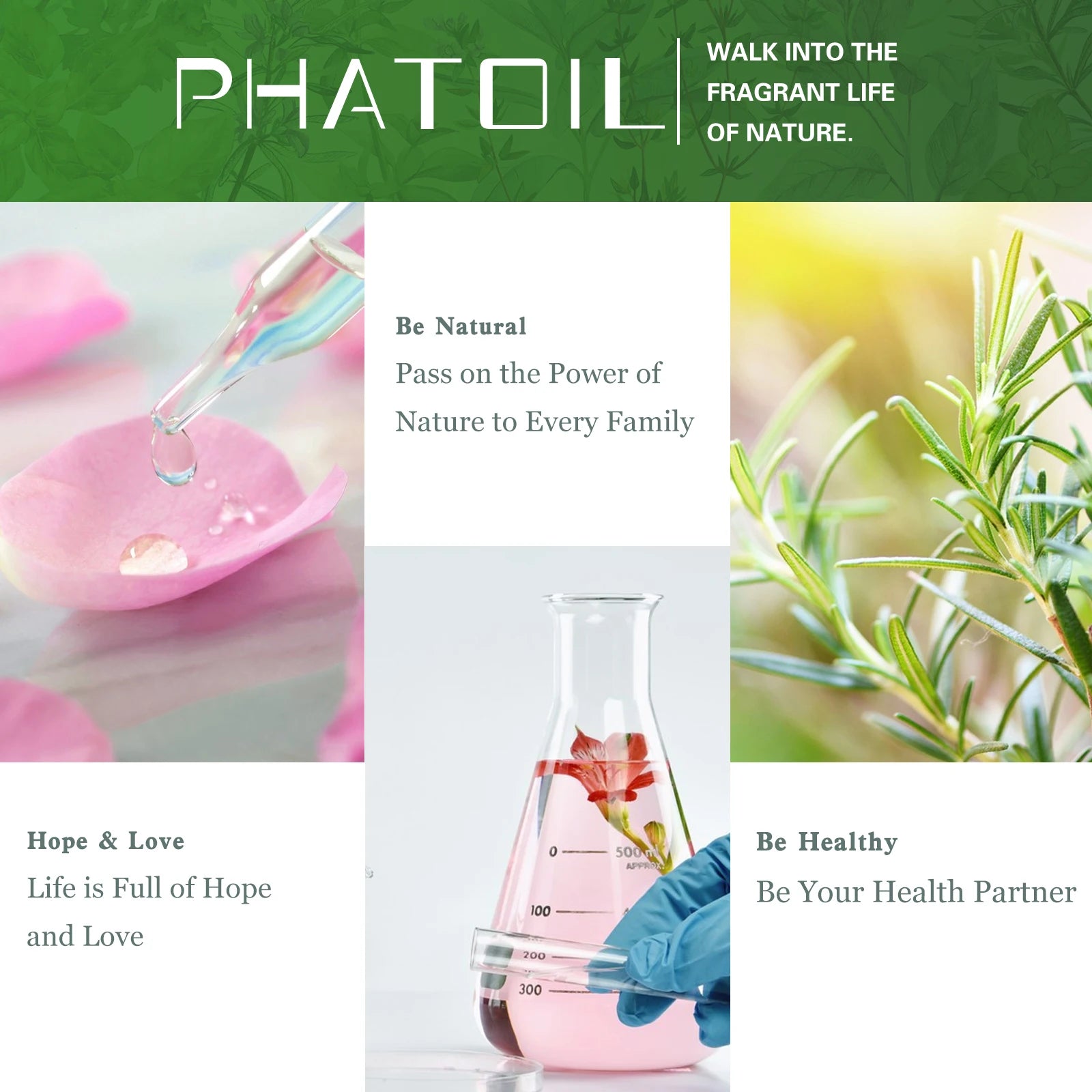 PHATOIL 10ml Pure Natural Essential Oil – Air Freshener Refill for Diffusers & Humidifiers