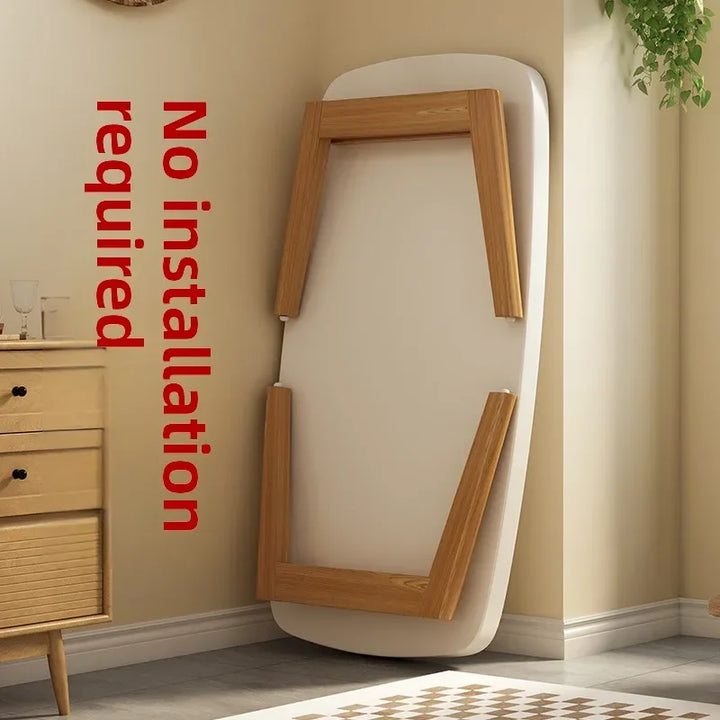 Foldable Solid Wood Coffee Table - Small Apartment Living Room Table