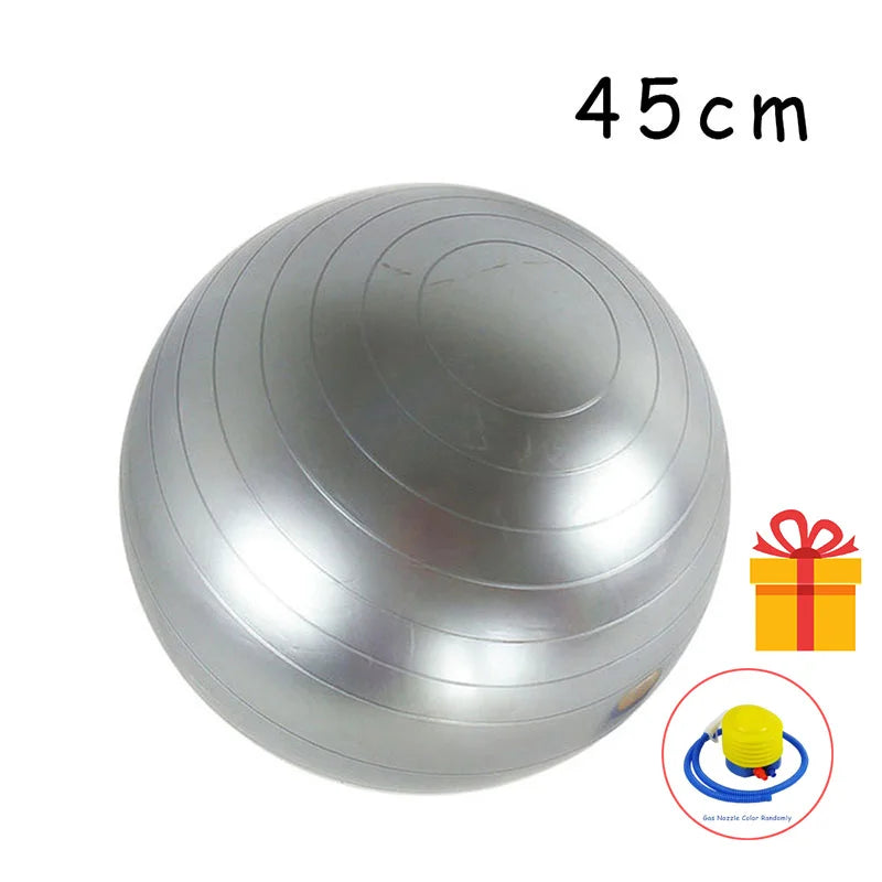 PVC Yoga Exercise Ball – Anti-Burst Balance Fitness Ball (45–95cm)