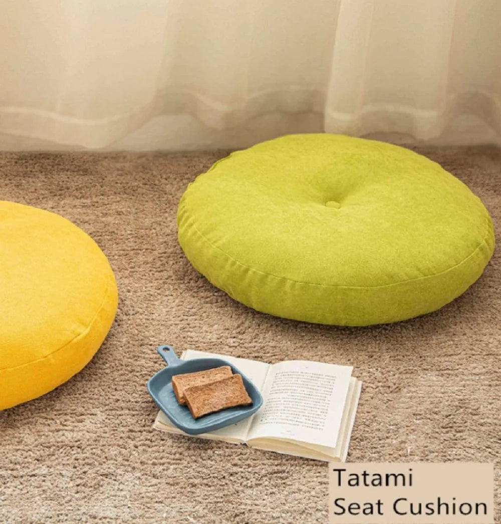 Round Floor Seat Pillow – Solid Color Meditation & Yoga Cushion
