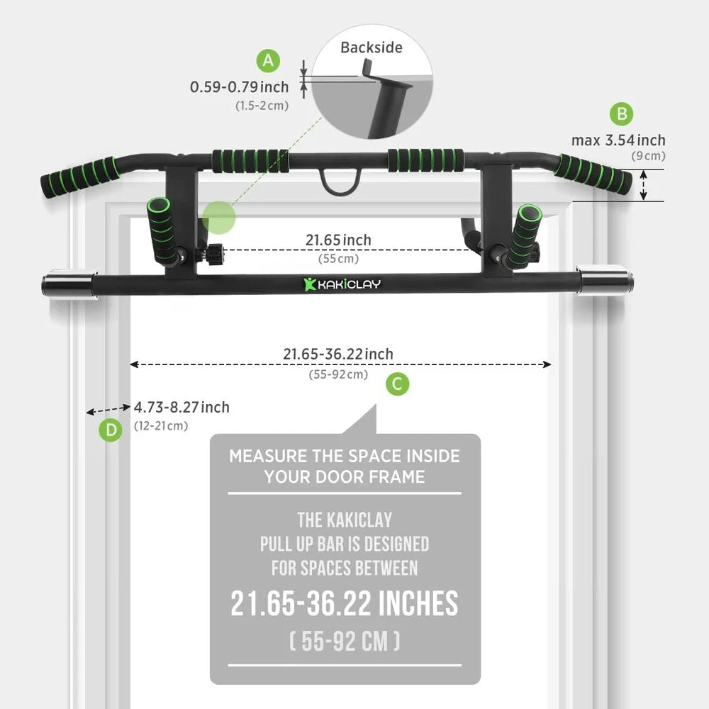 2025 Multi-Grip Pull-Up Bar – Ergonomic Doorway Workout Bar (440lbs Capacity)