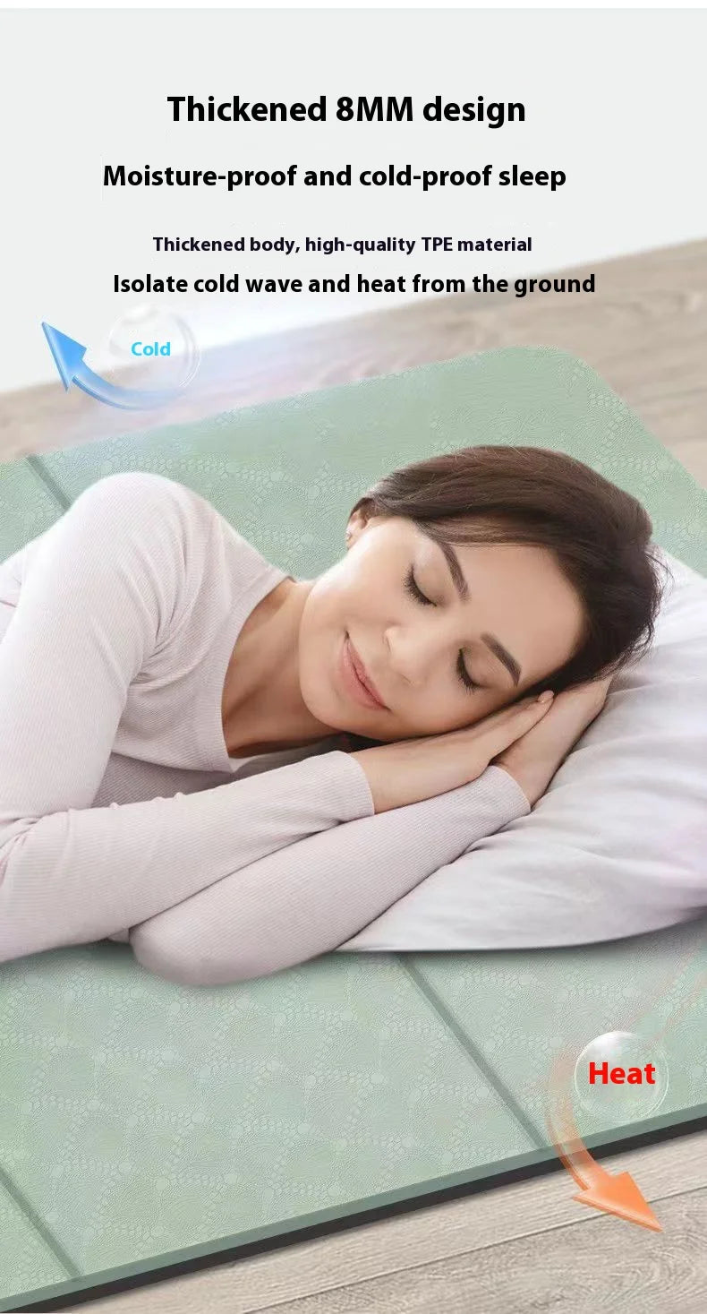 Foldable Anti-Slip Yoga & Nap Mat – Portable Thick Floor Mat for Home & Travel