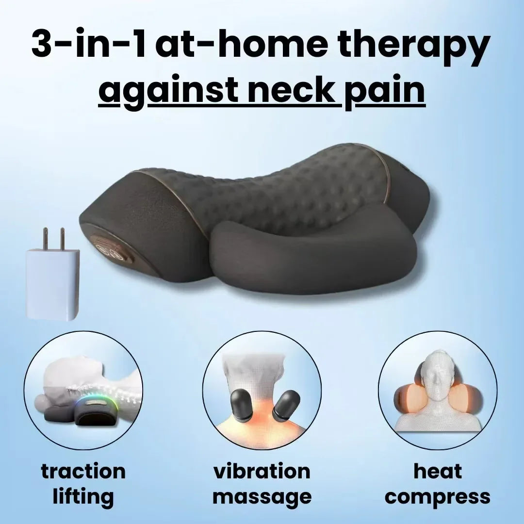 Okayso 3-in-1 Neck Traction & Massager Pillow