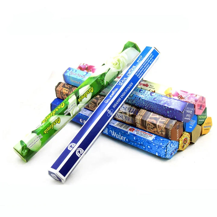 20 Sticks Indian Incense – White Sage, Lavender, Sea Breeze & More for Meditation & Yoga