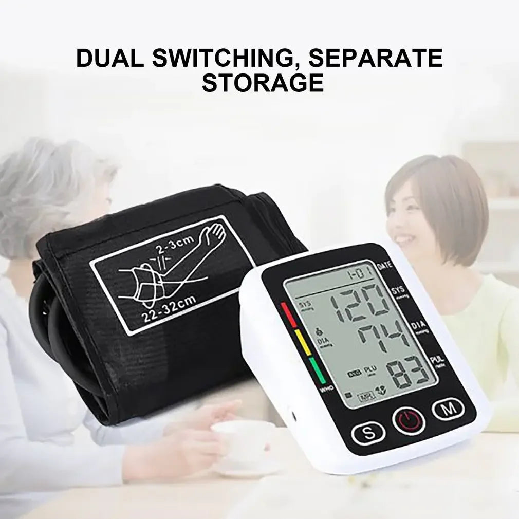 Digital Arm Blood Pressure Monitor – LCD Portable BP Meter