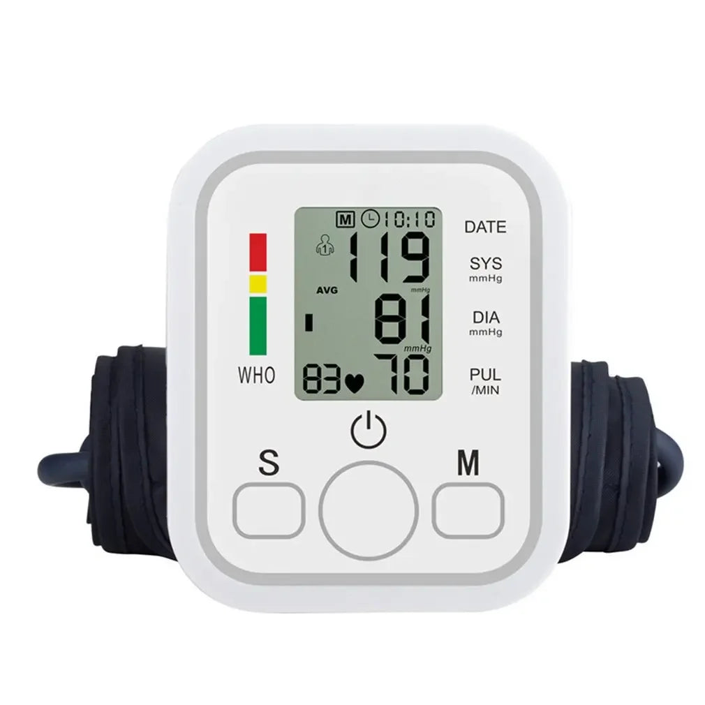 Digital Upper Arm Blood Pressure Monitor – Portable Automatic Tonometer