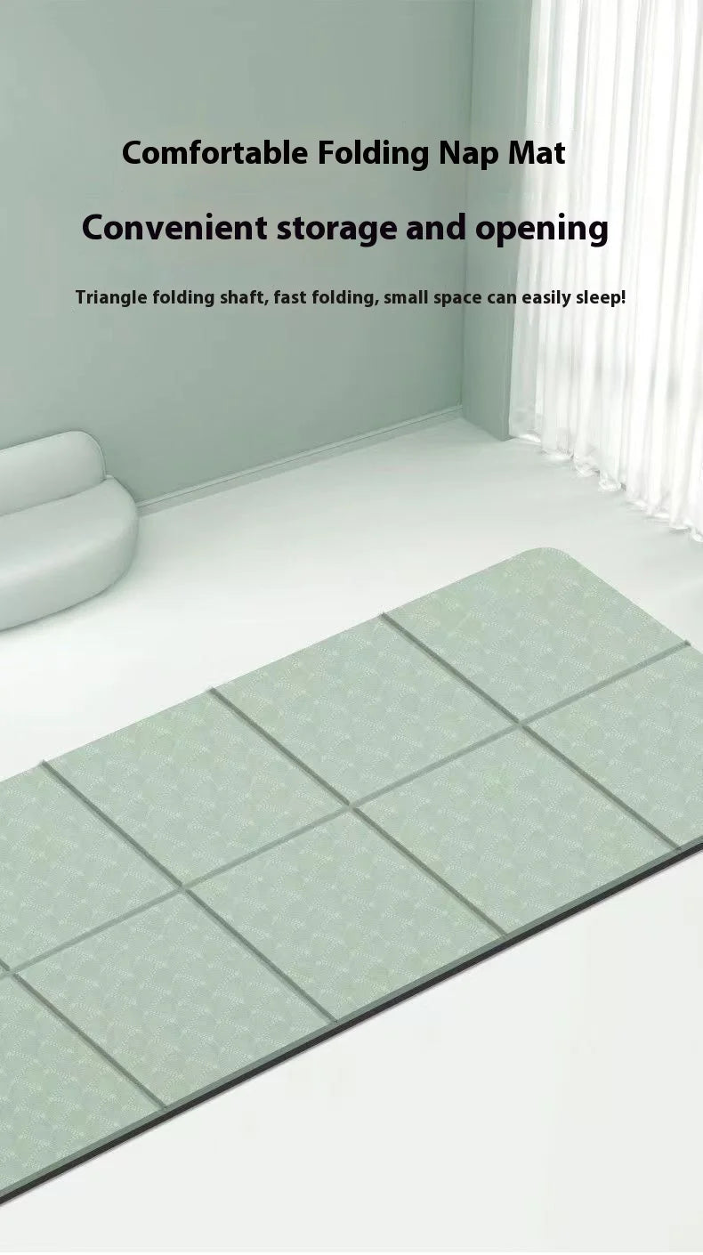 Foldable Anti-Slip Yoga & Nap Mat – Portable Thick Floor Mat for Home & Travel