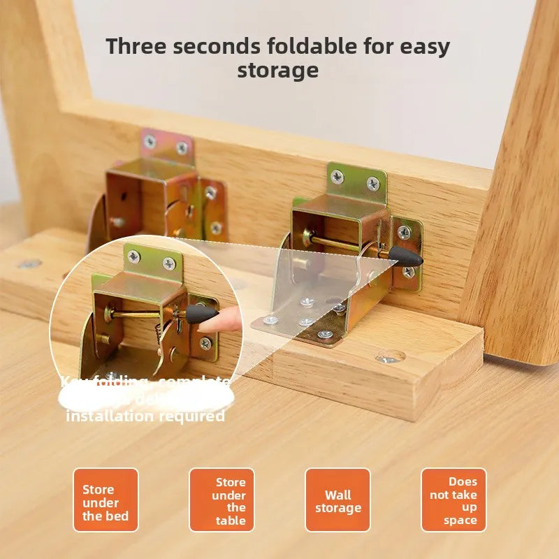 Foldable Solid Wood Coffee Table – Small Apartment Living Room Furniture