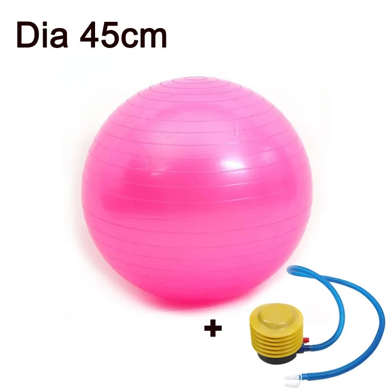 Durable PVC Yoga Ball with Textured Grip, Pump Can Be Selected 45/25cm